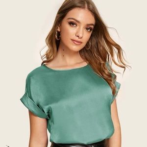 Green SHEIN Blouse